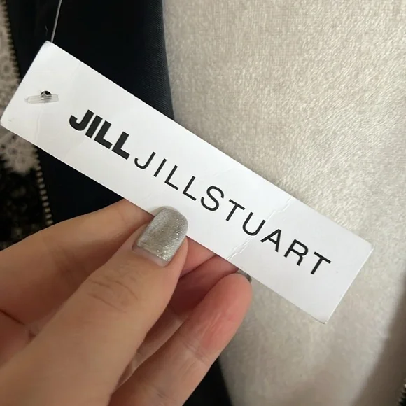 Jill Jill Stuart Classic Black and White Lace Striped Shift Dress 3/4 Sleeves 14 - Picture 10 of 12